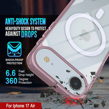 Charger l'image dans la galerie, Punkcase iPhone 17 Air Magnetic Wireless Charging Case [Clearmag Series] [Rose]
