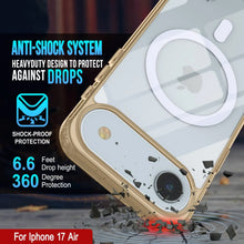 Charger l'image dans la galerie, Punkcase iPhone 17 Air Magnetic Wireless Charging Case [Clearmag Series] [Gold]
