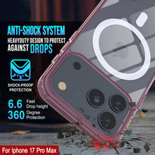 Charger l'image dans la galerie, Punkcase iPhone 17 Pro Max Magnetic Wireless Charging Case [ClearMag Series] [Rose]
