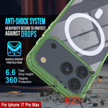 Charger l'image dans la galerie, Punkcase iPhone 17 Pro Max Magnetic Wireless Charging Case [Clearmag Series] [Green]
