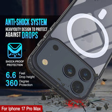 Charger l'image dans la galerie, Punkcase iPhone 17 Pro Max Magnetic Wireless Charging Case [ClearMag Series] [Black]
