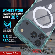 Charger l'image dans la galerie, Punkcase iPhone 17 Pro Magnetic Wireless Charging Case [Clearmag Series] [Teal]
