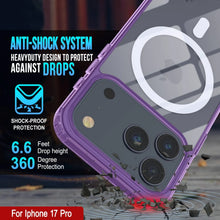 Charger l'image dans la galerie, Punkcase iPhone 17 Pro Magnetic Wireless Charging Case [Clearmag Series] [Purple]
