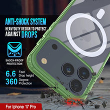 Charger l'image dans la galerie, Punkcase iPhone 17 Pro Magnetic Wireless Charging Case [Clearmag Series] [Green]
