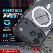 Charger l'image dans la galerie, Punkcase iPhone 17 Pro Magnetic Wireless Charging Case [Clearmag Series] [Black]
