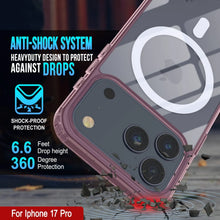 Charger l'image dans la galerie, Punkcase iPhone 17 Pro Magnetic Wireless Charging Case [Clearmag Series] [Rose]
