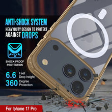 Charger l'image dans la galerie, Punkcase iPhone 17 Pro Magnetic Wireless Charging Case [Clearmag Series] [Gold]
