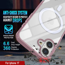 Charger l'image dans la galerie, Punkcase iPhone 17 Magnetic Wireless Charging Case [Clearmag Series] [Rose]
