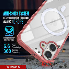 Charger l'image dans la galerie, Punkcase iPhone 17 Magnetic Wireless Charging Case [Clearmag Series] [Red]
