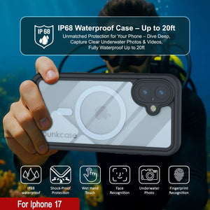 Étui imperméable de l'iPhone 17, Punkcase [Extreme Series] Couverture d'armure avec protecteur d'écran intégré [Navy Blue]