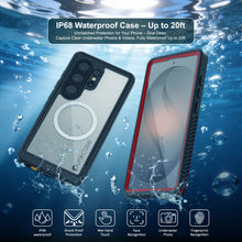 Load image into Gallery viewer, Coque ultra étanche pour Galaxy S26, Punkcase [Extreme Mag Series] Armor Cover avec protecteur d'écran intégré [Rouge]
