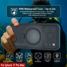 Charger l&#39;image dans la galerie, Coque étanche pour iPhone 17 Pro Max [Série Kickstud 2.0] Housse de protection IP68 avec protecteur d&#39;écran et béquille [Bleu]
