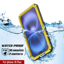 Charger l&#39;image dans la galerie, iPhone 16 Plus Metal Extreme 3.0 Série Aluminium Aluminium Aluminium IP68 W / Buillt en protecteur d&#39;écran et kickstand [Yellow]
