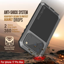 Charger l'image dans la galerie, Étui en métal iPhone 17 Pro Max, couverture d'armure de qualité militaire lourde [Proof] Full Body Hard [Silver]
