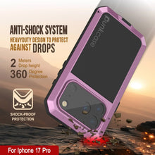 Charger l&#39;image dans la galerie, Étui iPhone 17 Pro Metal, couverture d&#39;armure de qualité militaire lourde [Proof] Full Body Hard [rose]
