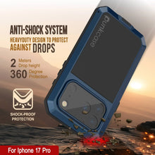 Charger l&#39;image dans la galerie, Étui iPhone 17 Pro Metal, couverture d&#39;armure de qualité militaire lourde [Proof] Full Body Hard [bleu]
