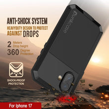 Charger l'image dans la galerie, Étui en métal iPhone 17, couverture d'armure de qualité militaire lourde [Proof] Full Body Hard [noir]
