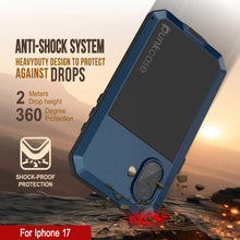 Charger l'image dans la galerie, Étui en métal iPhone 17, couverture d'armure de qualité militaire lourde [Proof] Full Body Hard [bleu]
