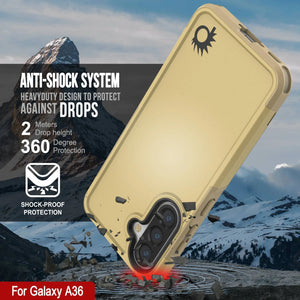 Punkcase Galaxy A36 Case, [Spartan 2.0 Series] Couverture lourde robuste claire [jaune]