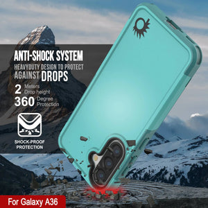 Punkcase Galaxy A36 Case, [Spartan 2.0 Series] Couverture lourde robuste claire [bleu clair]