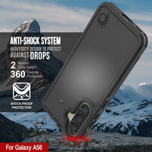 Charger l&#39;image dans la galerie, Punkcase Galaxy A56 Case, [Spartan 2.0 Series] Couverture lourde robuste claire [noir]

