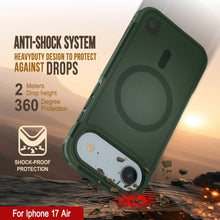 Charger l&#39;image dans la galerie, Punkcase iPhone 17 Air Case, [Spartan 2.0 Series] Couverture lourde robuste claire avec protecteur d&#39;écran intégré [vert foncé]
