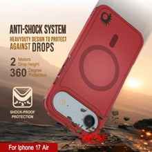 Charger l&#39;image dans la galerie, Punkcase iPhone 17 Air Case, [Spartan 2.0 Series] Couverture lourde robuste claire avec protecteur d&#39;écran intégré [rouge]

