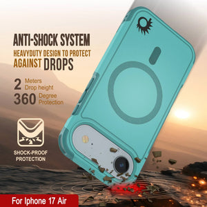 Punkcase iPhone 17 Air Case, [Spartan 2.0 Series] Couverture lourde robuste claire avec protecteur d'écran intégré [bleu]