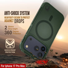 Charger l&#39;image dans la galerie, Punkcase iPhone 17 Pro Max Case, [Spartan 2.0 Series] Couverture lourde robuste claire avec protecteur d&#39;écran intégré [vert foncé]
