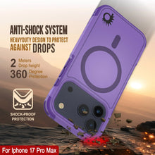 Charger l&#39;image dans la galerie, Punkcase iPhone 17 Pro Max Case, [Spartan 2.0 Series] Couverture lourde robuste claire avec protecteur d&#39;écran intégré [Purple]

