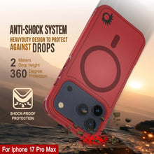 Charger l&#39;image dans la galerie, Punkcase iPhone 17 Pro Max Case, [Spartan 2.0 Series] Couverture lourde robuste claire avec protecteur d&#39;écran intégré [rouge]
