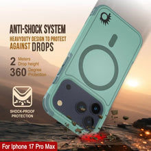 Charger l&#39;image dans la galerie, Punkcase iPhone 17 Pro Max Case, [Spartan 2.0 Series] Couverture lourde robuste claire avec protecteur d&#39;écran intégré [Teal]
