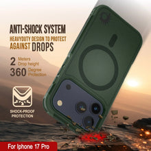 Charger l&#39;image dans la galerie, Punkcase iPhone 17 Pro Case, [Spartan 2.0 Series] Couverture lourde robuste claire avec protecteur d&#39;écran intégré [vert foncé]
