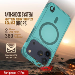 Punkcase iPhone 17 Pro Case, [Spartan 2.0 Series] Couverture lourde robuste claire avec protecteur d'écran intégré [bleu]