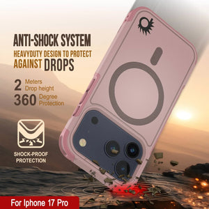 Punkcase iPhone 17 Pro Case, [Spartan 2.0 Series] Couverture lourde robuste claire avec protecteur d'écran intégré [rose]