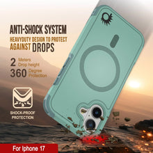 Charger l&#39;image dans la galerie, Punkcase iPhone 17 Case, [Spartan 2.0 Series] Couverture lourde robuste claire avec protecteur d&#39;écran intégré [Teal]
