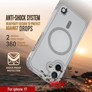 Punkcase iPhone 17 Case, [Spartan 2.0 Series] Couverture lourde robuste claire avec protecteur d'écran intégré [blanc]