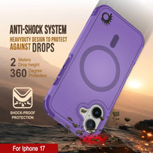 Charger l&#39;image dans la galerie, Punkcase iPhone 17 Case, [Spartan 2.0 Series] Couverture lourde robuste claire avec protecteur d&#39;écran intégré [Purple]
