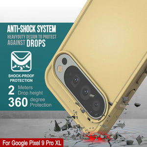 Punkcase Google Pixel 9 Pro XL Case, [Spartan 2.0 Series] Couverture lourde robuste claire avec protecteur d'écran intégré [jaune]