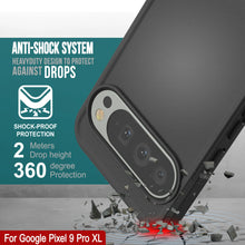 Charger l&#39;image dans la galerie, Punkcase Google Pixel 9 Pro XL Case, [Spartan 2.0 Series] Couverture lourde robuste claire avec protecteur d&#39;écran intégré [noir]
