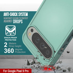 Punkcase Google Pixel 9 Pro Case, [Spartan 2.0 Series] Couverture lourde robuste claire avec protecteur d'écran intégré [Teal]