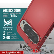 Charger l&#39;image dans la galerie, Punkcase Google Pixel 9 Pro Case, [Spartan 2.0 Series] Couverture lourde robuste claire avec protecteur d&#39;écran intégré [rouge]
