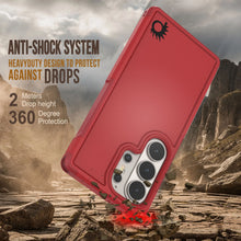 Load image into Gallery viewer, PunkCase Coque pour Galaxy S26 Ultra [Série Spartan 2.0] Coque transparente robuste et résistante [Rouge]
