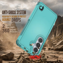 Load image into Gallery viewer, PunkCase Coque pour Galaxy S26 [Série Spartan 2.0] Coque transparente robuste et résistante [Bleu clair]
