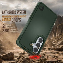 Load image into Gallery viewer, PunkCase Coque pour Galaxy S26 [Série Spartan 2.0] Coque transparente robuste et résistante [Vert foncé]
