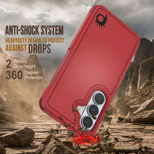 Load image into Gallery viewer, PunkCase Coque pour Galaxy S26 [Série Spartan 2.0] Coque transparente robuste et résistante [Rouge]
