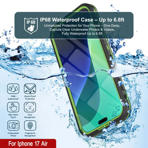Étui IP68 imperméable d'iPhone 17, Punkcase [vert clair] [série StudStar] [Slim Fit] [Dirtoproof]