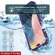 Charger l&#39;image dans la galerie, Étui IP68 imperméable iPhone 17 Pro Max, Punkcase [Purple] [série StudStar] [Slim Fit] [Dirtoproof]
