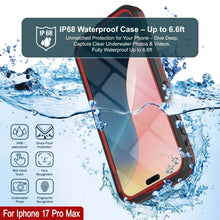 Load image into Gallery viewer, Étui IP68 imperméable iPhone 17 Pro Max, Punkcase [Red] [série StudStar] [Slim Fit]
