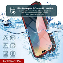 Load image into Gallery viewer, Étui IP68 imperméable iPhone 17 Pro, Punkcase [Red] [série StudStar] [Slim Fit]

